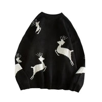Christmas Sweater Women Autumn Winter Korean Loose Pullover Deer Sweater Men and Woman Oversized Sweaters Couples
