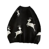 Christmas Sweater Women Autumn Winter Korean Loose Pullover Deer Sweater Men and Woman Oversized Sweaters Couples