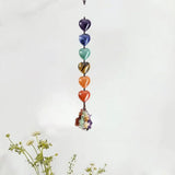 7 Chakras Crystal Hanging Ornament Mysterious Charming Car Hanging Pendant Handmade Natural Stone Ornaments