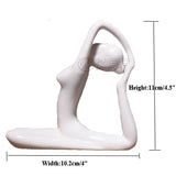 ERMAKOVA 12 Styles Abstract Art Ceramic Yoga Poses Figurine Porcelain Lady Figure Statue Home Yoga Studio Decor Ornament