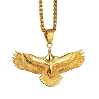 Domineering Flying Eagle Animal Pendant Necklace Men's Fashion Rap Cool Trendy Party Jewelry