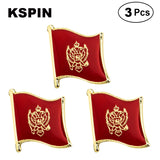 3pcs a lot India Flag Lapel Pins Badges Brooches