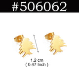 Venezuela,Afghanistan,Lebanon Cedar,Madagascar,India Punjab,Trinidad and Tobago Stud Earrings Stainless Steel Jewelry #505621