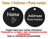 Personalized Pet Cat Dog Name Collar Accessories Circle Custom Engraved ID Tag Necklace Chain Charm Supplies For Dog Product