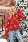 ZEKYE Christmas Sweater Woman Women's Clothing Winter Women's Sweater Women's Dress Long Sleeve Red Sweater Pull Y2k Pullover