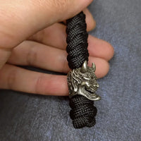 Vintage Hand-knitted Lanyard Keychain Biker helmet Pendant Paracord Rope weave Accessories Bag Hanging Handmade Car Keyring