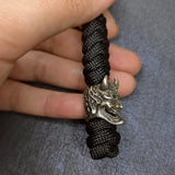 Vintage Hand-knitted Lanyard Keychain Biker helmet Pendant Paracord Rope weave Accessories Bag Hanging Handmade Car Keyring