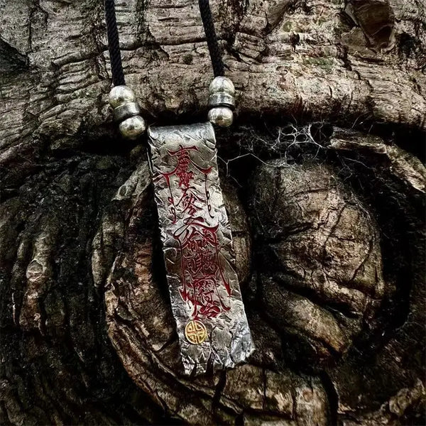 Tao System-Edict Meditation Curse Pendant Chinese Style Yin and Yang Gossip Body Protection Lucky Pendant Men's Wear Neck Chain