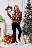 Fairyshely 2025 Autumn Winter Halloween Knitted Sweater Women Casual Print Knit Pullover Top Lady Long Sleeve O Neck Jumper