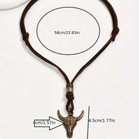 New Punk Boxing Gloves Leather Necklace with Adjustable Length Fashionable Pendant Men's Necklace Festival Accessories