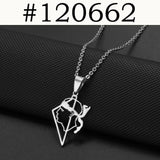 2025 NWE Corsica Flag Pendant Necklaces Sardinia Jewelry for Women Girl Stainless Steel Corse Sardegna #120462