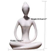 ERMAKOVA 12 Styles Abstract Art Ceramic Yoga Poses Figurine Porcelain Lady Figure Statue Home Yoga Studio Decor Ornament