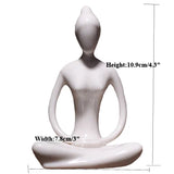 ERMAKOVA 12 Styles Abstract Art Ceramic Yoga Poses Figurine Porcelain Lady Figure Statue Home Yoga Studio Decor Ornament