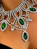 Sexy Shiny Droplet Rhinestone Necklace Fashion Exquisite Luxury Bridal Wedding Party Jewelry Necklace Accessories Versatile
