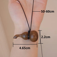 Minar Cute Lovely Brown Black Color Wood Flagon Long Pendant Necklaces Adjustable Rope Chain Chokers for Women Birthday Gift