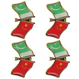 4pcs Pakistan Friendship Lapel Pins Brooch Pin For Women Metal Flag Badge Decorative Brooch Clothes Breastpin Enamel Hat