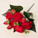 Silk Artificial Flower Rose Peony Bouque Home Decoration Bridal Holding Flower Wedding Decor Bouquet DIY Fake Flower Arrangement