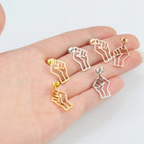 Anniyo Black Lives Matter Fist Symbol Stud Earrings Stainless Steel BLM African Jewelry @321501