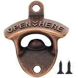 Zinc Alloy Wall Bottle Opener Kitchen Bottle Opener Retro Alloy Wall Mounted with Screws Party Antique Beer Bottle Opener