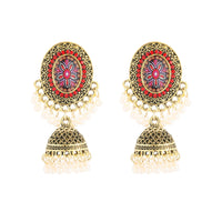 Pendientes Gypsy Ethnic Round Bells Indian Jewelry Earrings Vintage Tribe Jhumka Earrings Kolczyki Wedding Jewelry