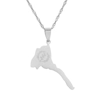 Eritrea Map Pendant Necklace Must-Have For Eritrean Jewelry Lovers Suitable For All Ages Necklaces