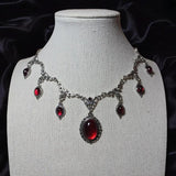 〔YY110〕Vampire Cameo Choker, Gothic Jewelry, Victoria, Retro, Butterfly, Blood Drop, Pagan, Witchcraft, Alternative, Necklace