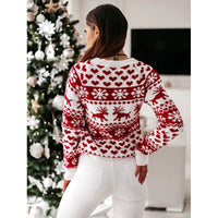 Winter 2025 Women's Christmas Sweater Soft Cute Xmas Look Knitwear Long Sleeve O Neck Jumpers Top Streetwear Y2K Style Pullovers