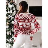 Winter 2025 Women's Christmas Sweater Soft Cute Xmas Look Knitwear Long Sleeve O Neck Jumpers Top Streetwear Y2K Style Pullovers