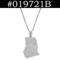 Anniyo Ghana Map Pendant Necklaces Country Maps Charm Ghanaian Jewelry @019821