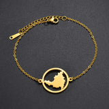 Anniyo 18CM + 4CM Sint Maarten and Saint-Martin Bracelets for Women Saint Martin SXM Stainless Steel Jewelry  #321521