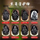 High-Grade Natural A Goods Jade Jade Mocui Zodiac Patron Saint Ink Jade Pendant Ice Kind Jade Pendant Luxury Necklace