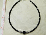Anklet, Ankle Bracelet, Black Anklet, Crystal Anklet, Beaded Anklet, Beach Anklet, Ankle Jewelry, Foot Jewelry, Black Jewelry