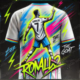 2025 CHATGPT Original Design New Arriavl The Goat Design Football Jersey Training Kit Oversized O-neck Soccer Tee