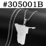 Anniyo Namibia Map With Cities Pendant Necklaces African Country Maps Jewelry Namibian @305001