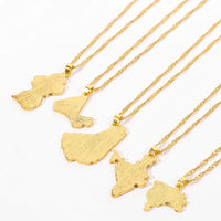 Country Map Flag Pendant Necklace Women Men Brazilian India Republic of Mali Neck Chain Hip Hop Jewelry For Friendsss Gifts