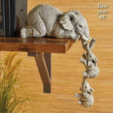 3 pieces/set Creative Elephant Pull Small Elephant Handmade Decoration Resin Home Decoration Cute Lucky Elephant Ornament