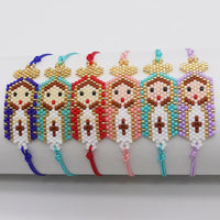 ZHONGVI Cute Religious Saint Design Bracelets for Womne Lady Colorful Miyuki Bead Europe and America Vacation Friendship Jewelry