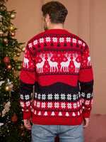 2025 New Year's Clothes Women Men Jumpers Family Matching Sweaters Soft Christmas Knitted Pullover Warm Thick Knitwear Xmas Look