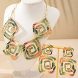 Multicolor Geometric Spirals Necklace Pendant Chain Women Girls Gifts Fashion Jewelry Hot Sale Party Gift 2025 New Style