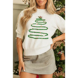 2025 New Winter Women Christmas Sweater Half Sleeve Turtleneck Knitted Pullover Tops Warm Soft Jumpers Female Knitwear Xmas Look