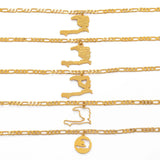 Anniyo Charm Haiti Map Bracelets Bangles Men Women Girl Ayiti Maps Jewelry Haiti Accessories Link Chain Bracelet #104521