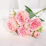Silk Artificial Flower Rose Peony Bouque Home Decoration Bridal Holding Flower Wedding Decor Bouquet DIY Fake Flower Arrangement