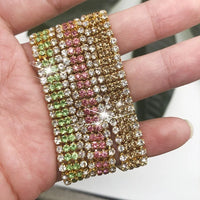 Bohemian Style Women Exquisite Luxury Roman Fashion Crystal Bracelet Full Jewelry Braided Wedding Jewelry Christmas Gift Jewelry