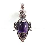 Water Drop Crystal Pendulum for Dowsing Spiritual Divination Natural Amethyst Rose Quartz Onyx Antique Pendulums Pendant Pendulo