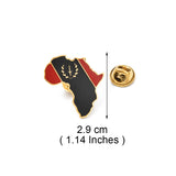 Anniyo 2.9CM African American Map Flag Brooch Stainless Steel Brooches Jewelry For Women Men #543662