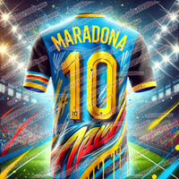 Football King Superstar Maradona Printed Men's Fan Commemorative Edition Sports T-shirt Daily Outdoor Breathable Quick Jersey