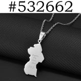 Anniyo Guyana-My Native Land 592 Pendant Necklaces Women Girls Stainless Steel Ethnic Jewelry  #532662