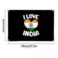 Love India Jai Hind Map Flag Room Bedroom Home&Outdoor Wall Hanging Concert Printed Background Decoration Art Banner