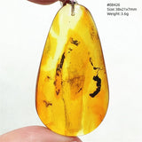 Natural Insect Amber Water Drop Pendant Flower Yellow Amber Insect Necklace Baltic Women Men Jewelry Stone AAAAAAA