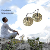 6.5cm Tibetan Bell Meditation Handcrafted Cymbal Bell Copper Crisp Sound Symbols Buddhist Temple with Bag